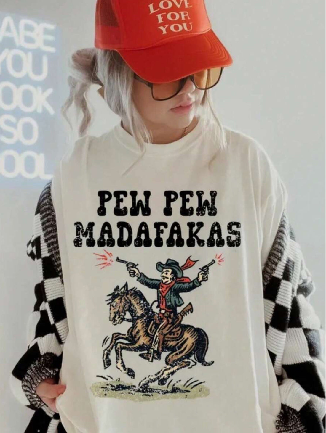 Retro Cowboy Pew Pew.. Graphic Tee