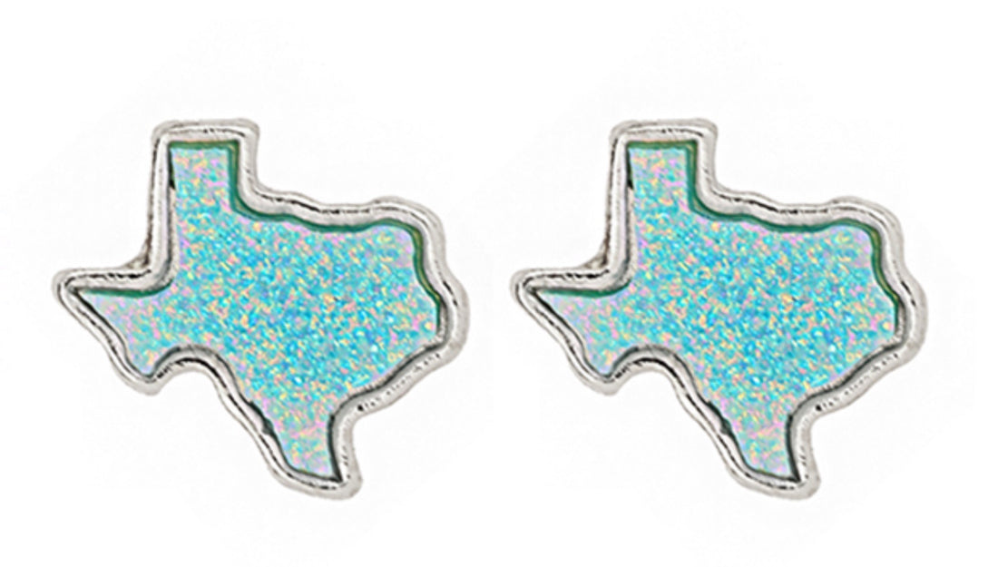 Small Hematite Texas Stud Earrings