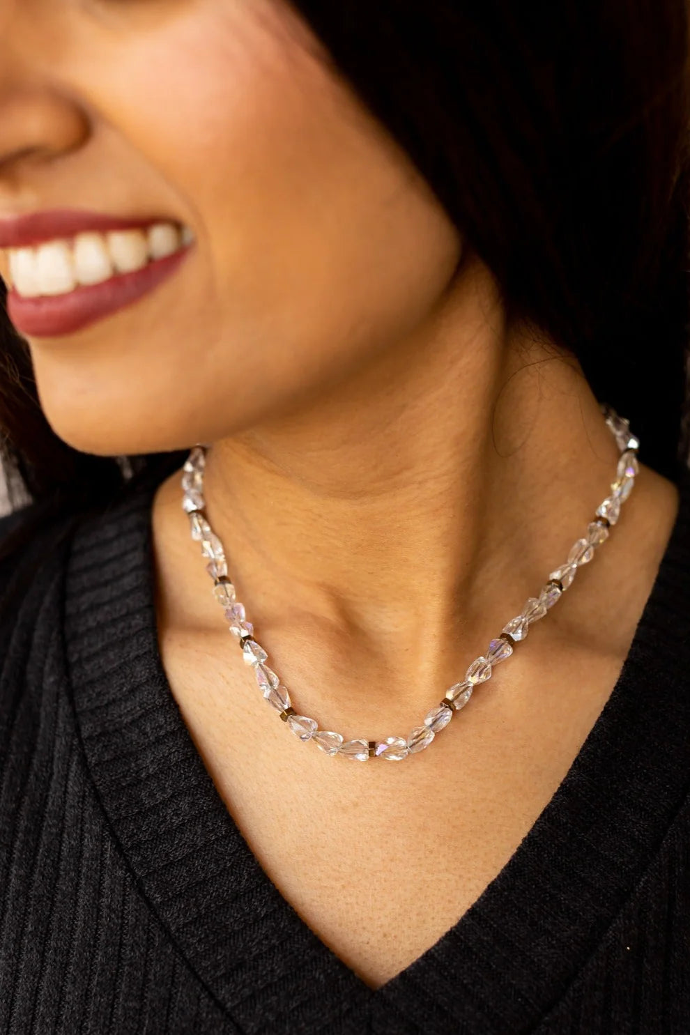 Clear Beaded Necklace