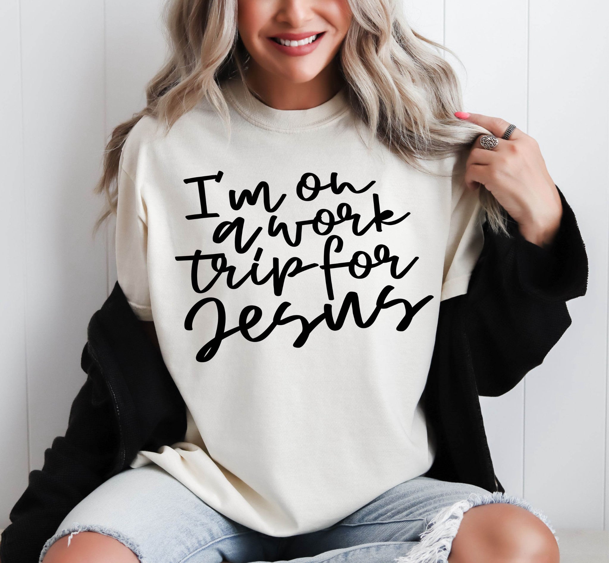 On A Work Trip For Jesus Graphic Tee