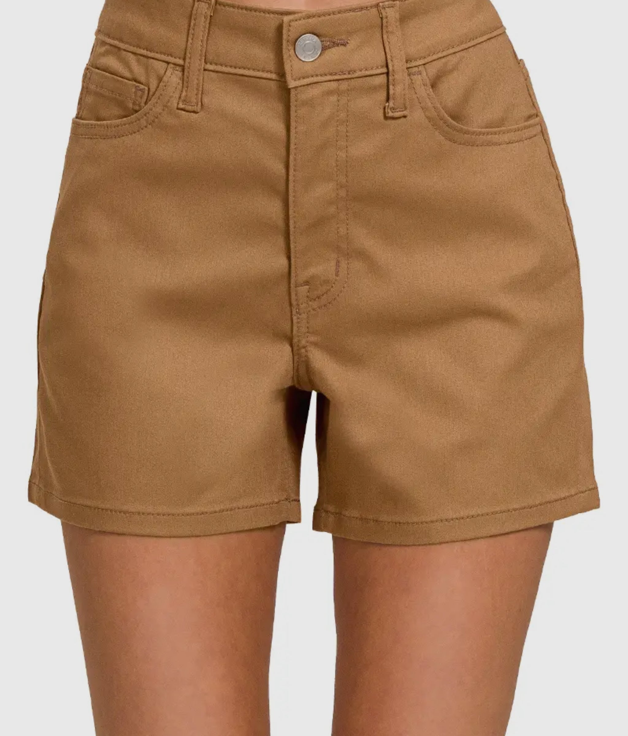 High Rise Color Jean Shorts