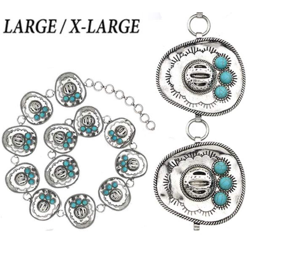 Turquoise Cowboy Hat Belt