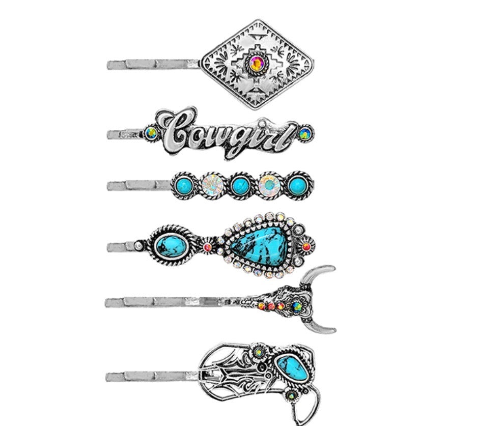 Rhinestone Cowgirl Hair Clips
