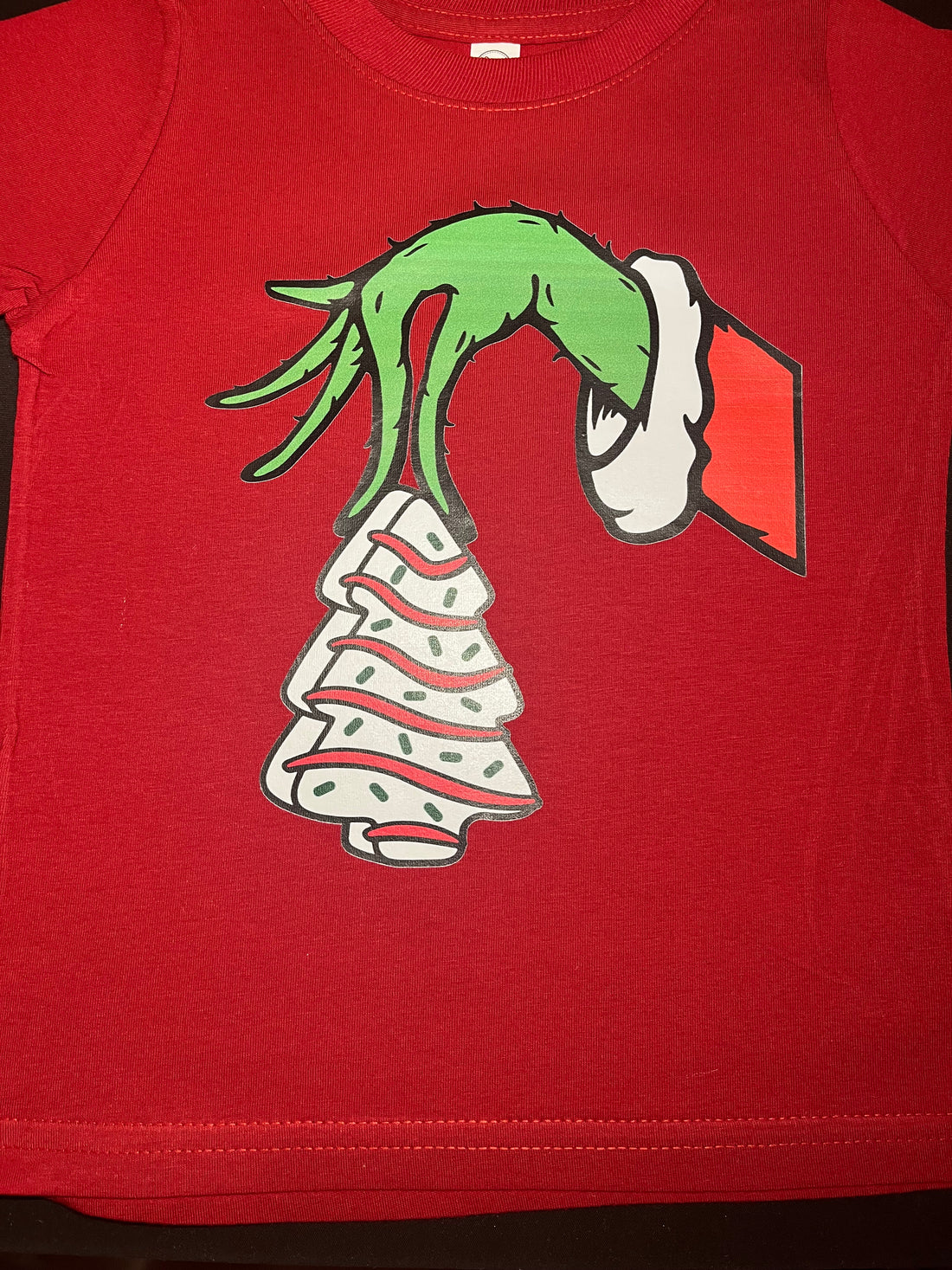 Grinch Stealing Christmas Tree Cake Graphic Tee
