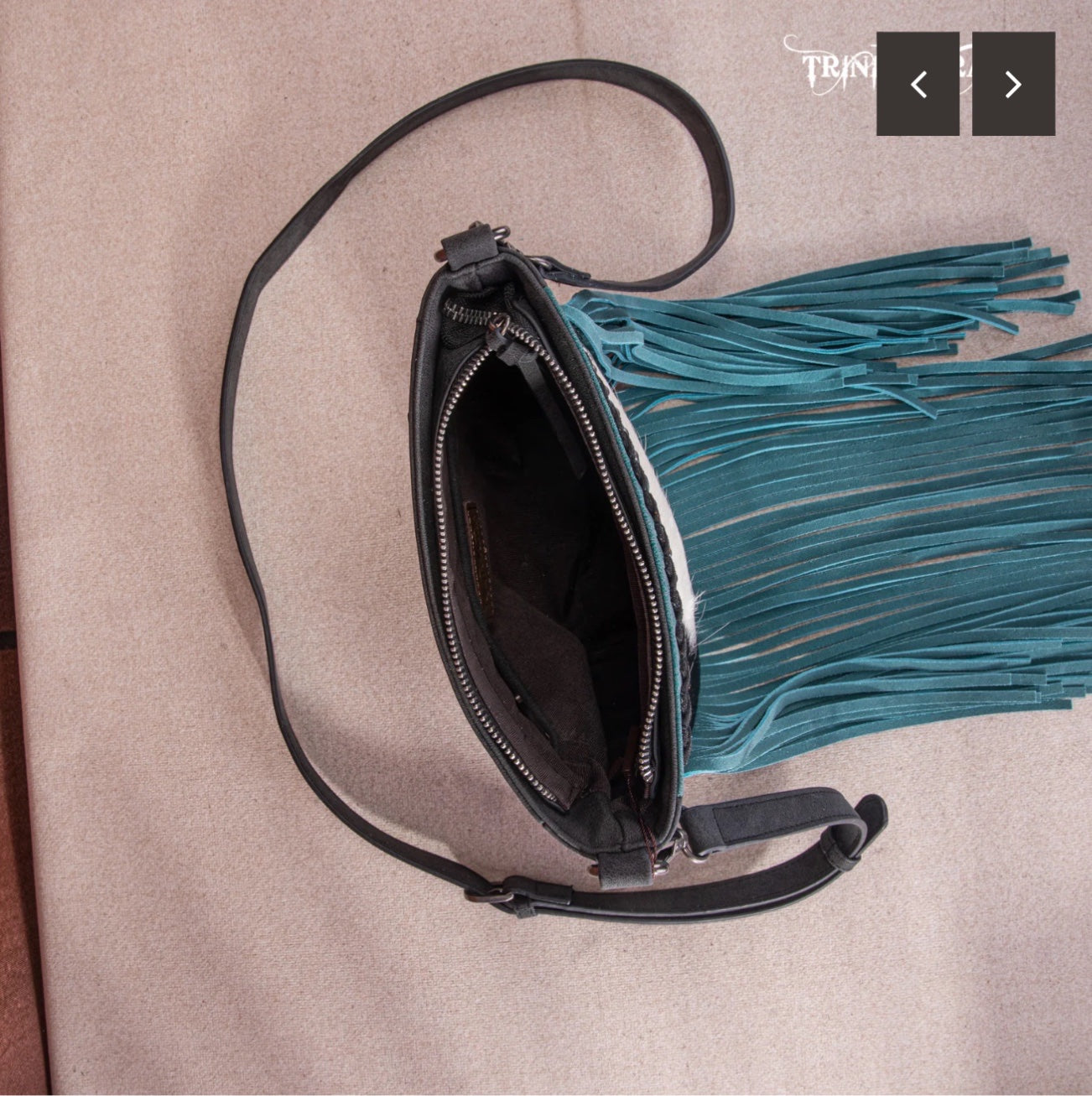 Trinity Ranch Hair On Cowhide Fringe Crossbody