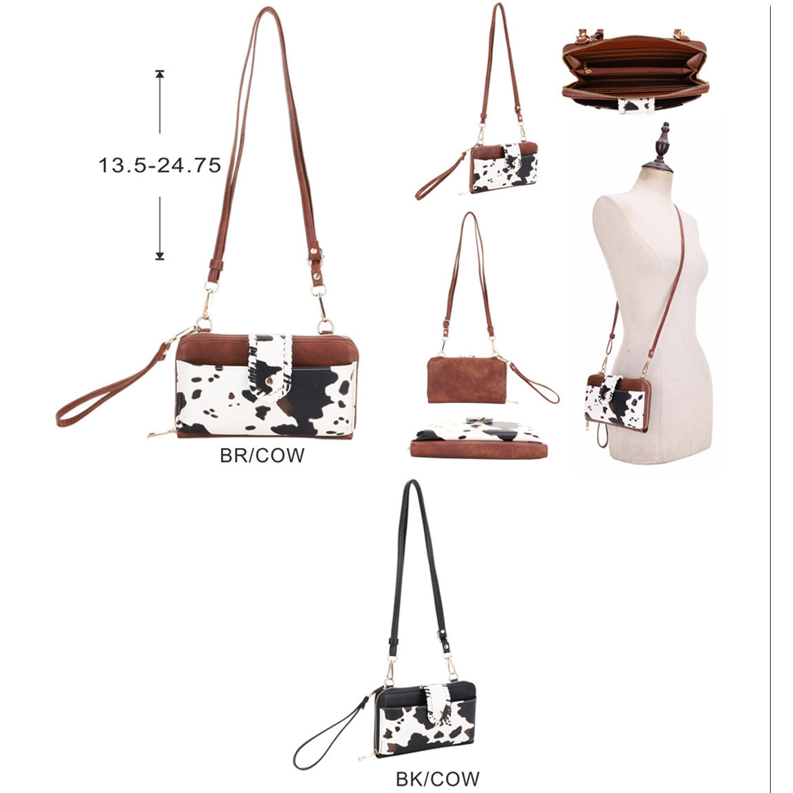 Vegan Leather Crossbody Wallet Purse