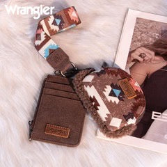Wrangler Southwestern Art Print Dual Pouch Wristlet