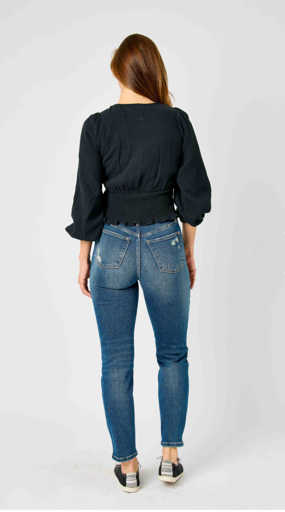 Judy Blue Tummy Control Ladies Ankle Length Denim Jeans