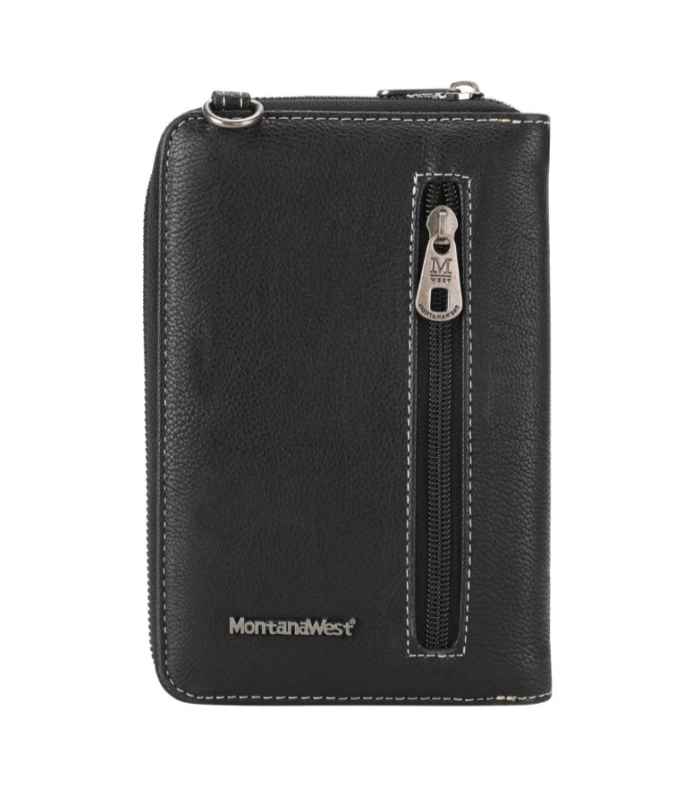 Montana West Hair On Cowhide Phone Case Crossbody Wallet