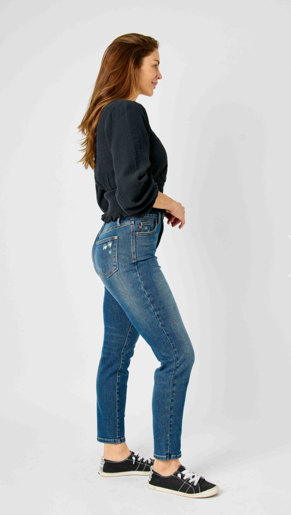 Judy Blue Tummy Control Ladies Ankle Length Denim Jeans