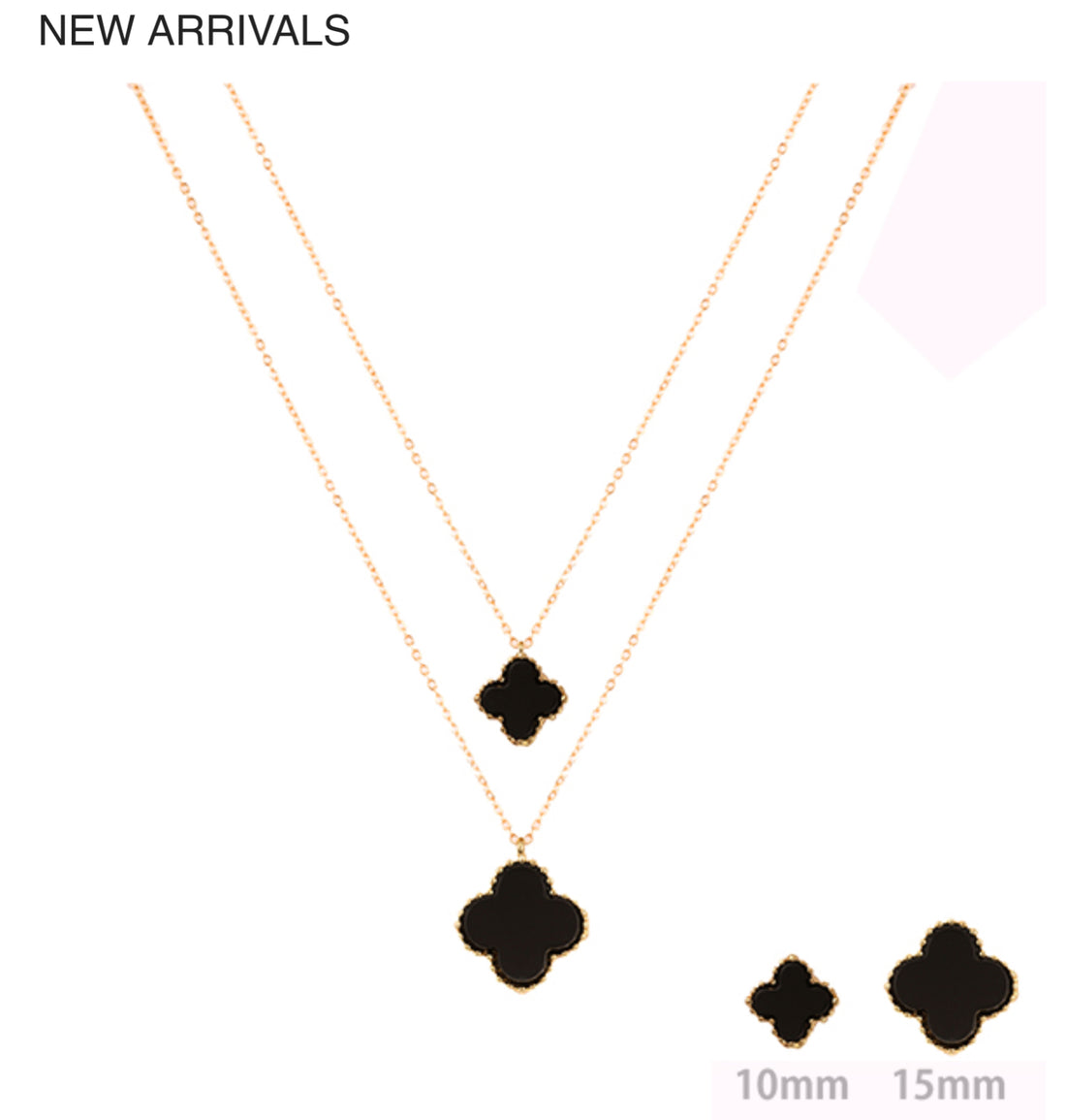 Shell Clover Layered Necklace