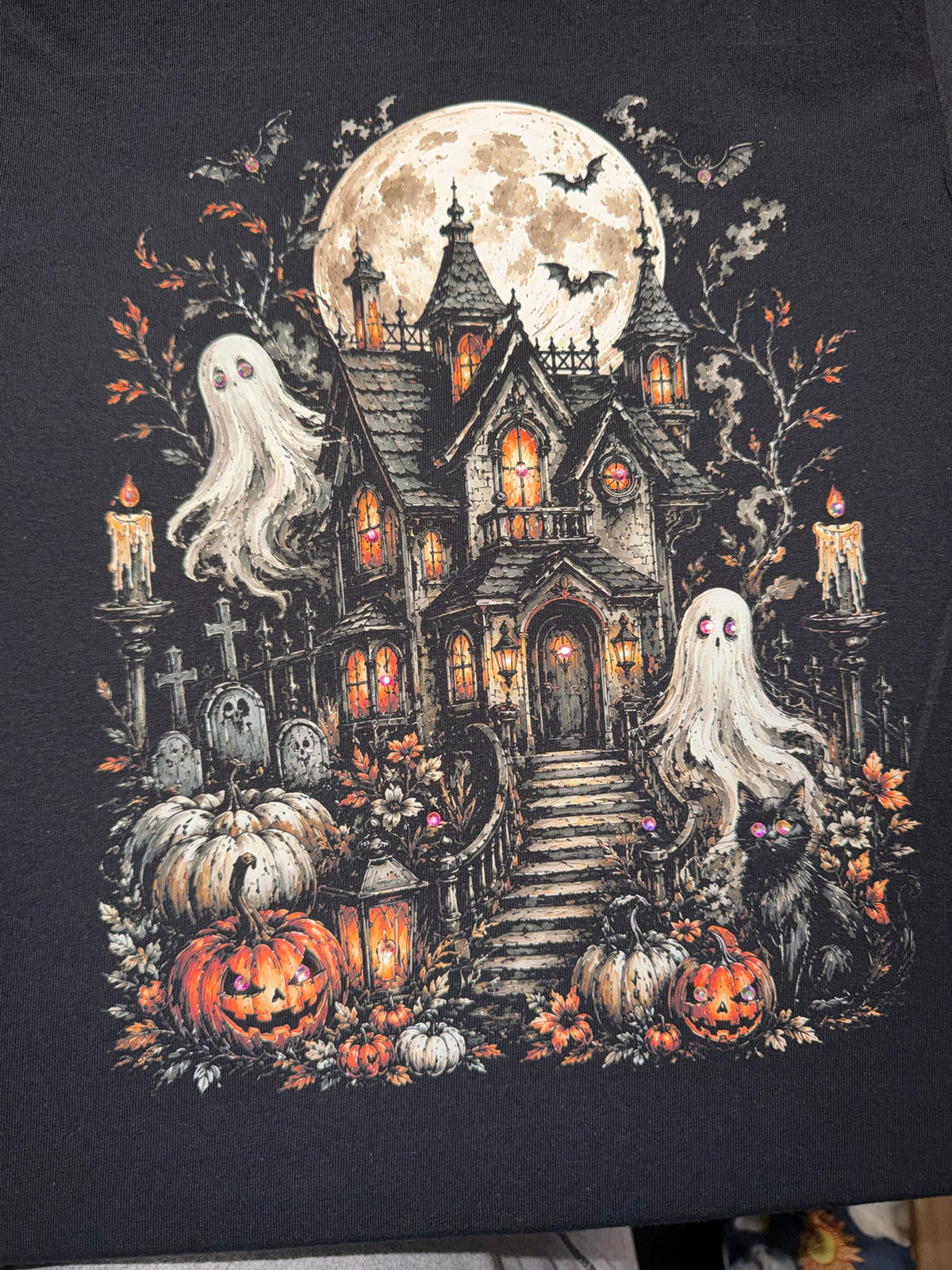 Spooky Haunted House Graphic Tee