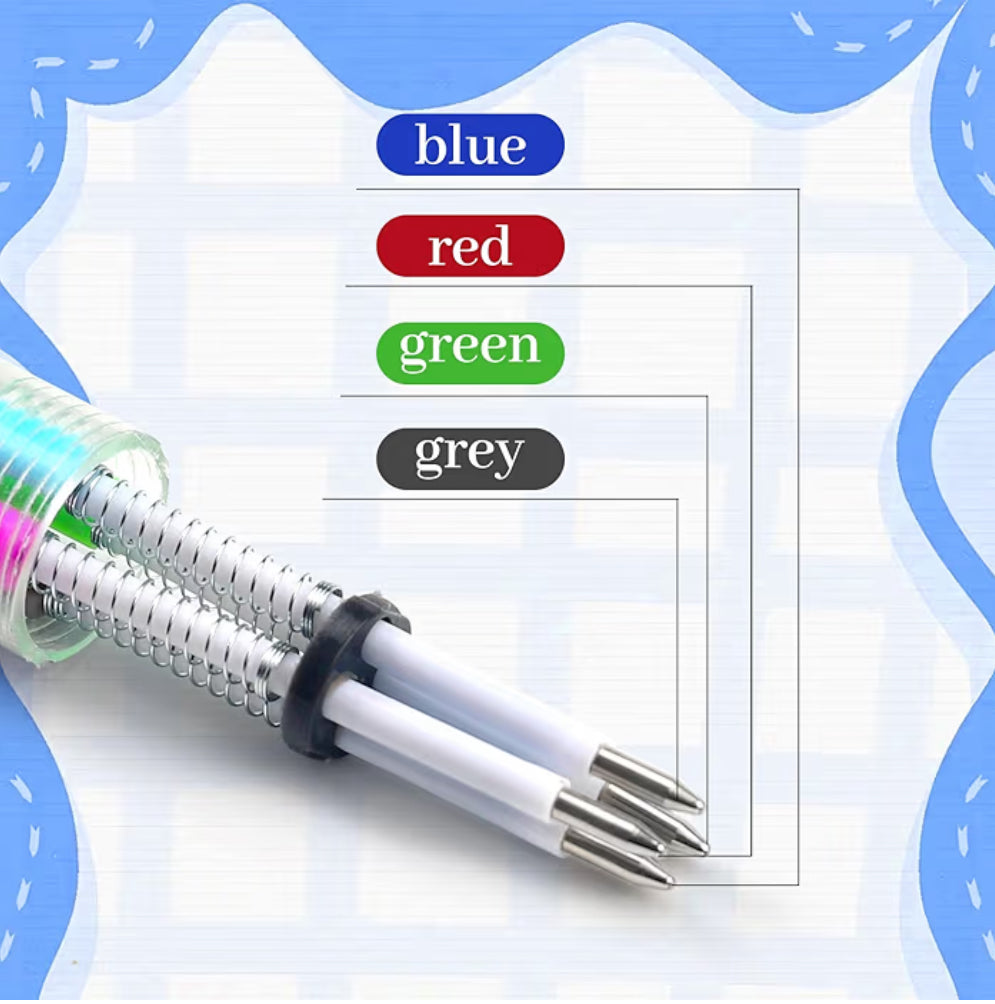 Mini Multicolor Pens in One 4-in-1 Cute Pens