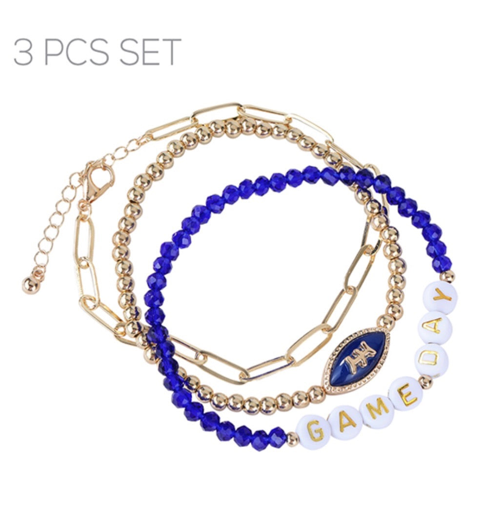 Game Day Football Stacked Bracelet