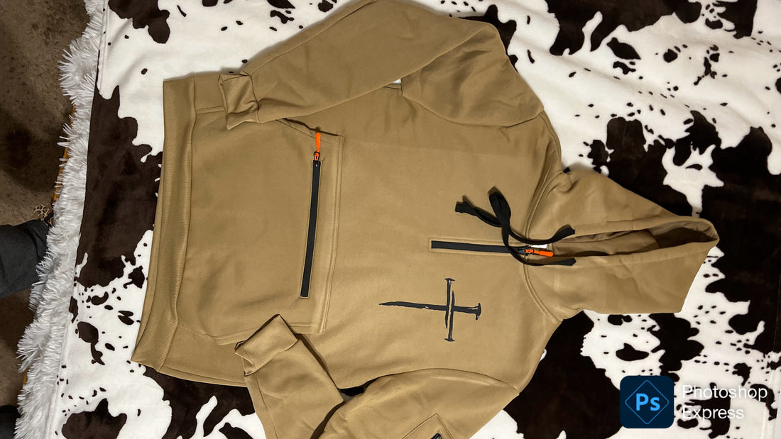 ‘Man of Faith’ Graphic Mens Hoodie with Zipper and Pockets