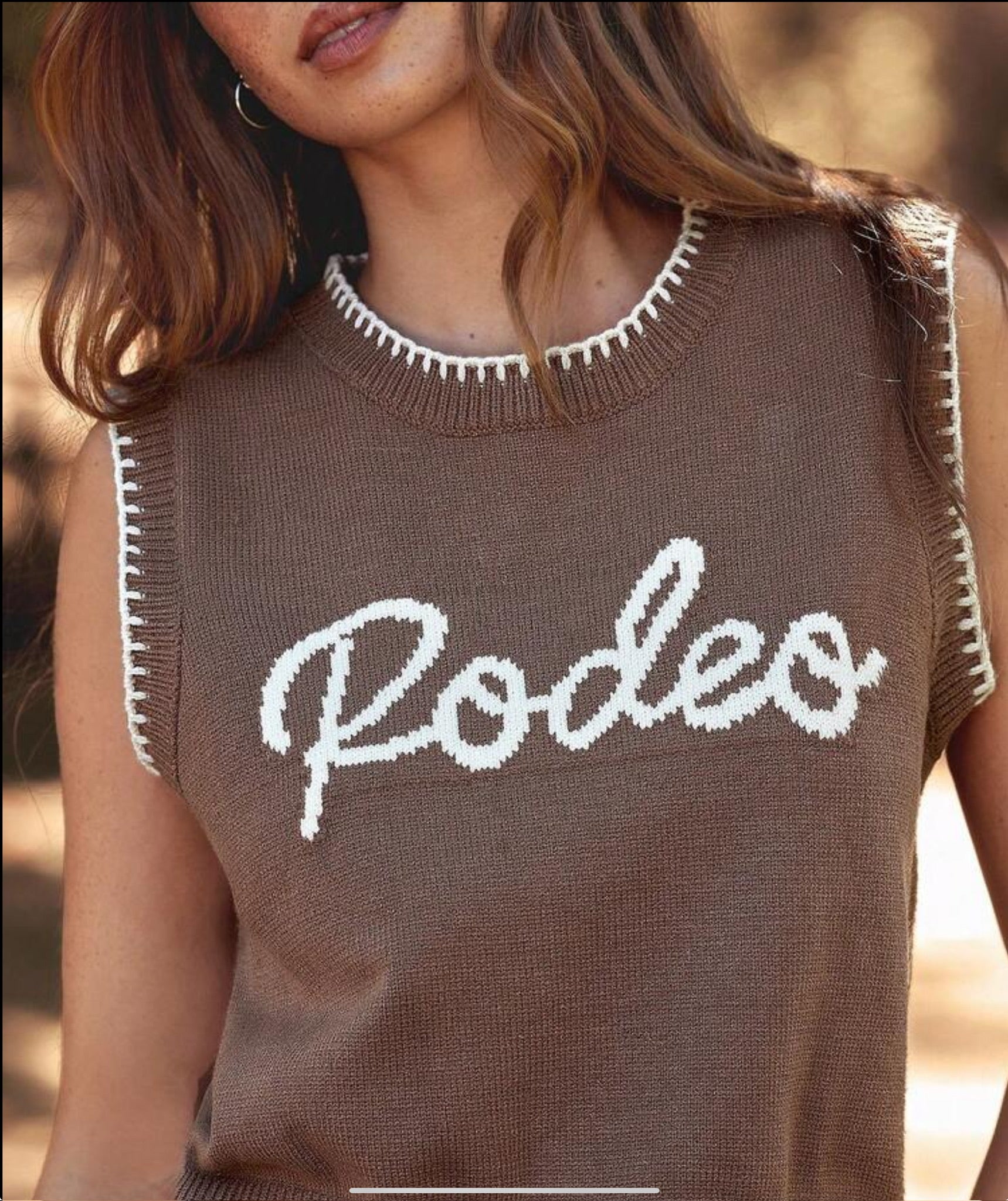 Rodeo Graphic Sleeveless Sweater