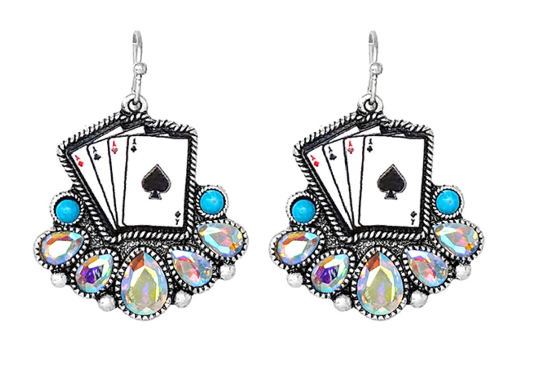 Ace Iridescent Dangle Earrings