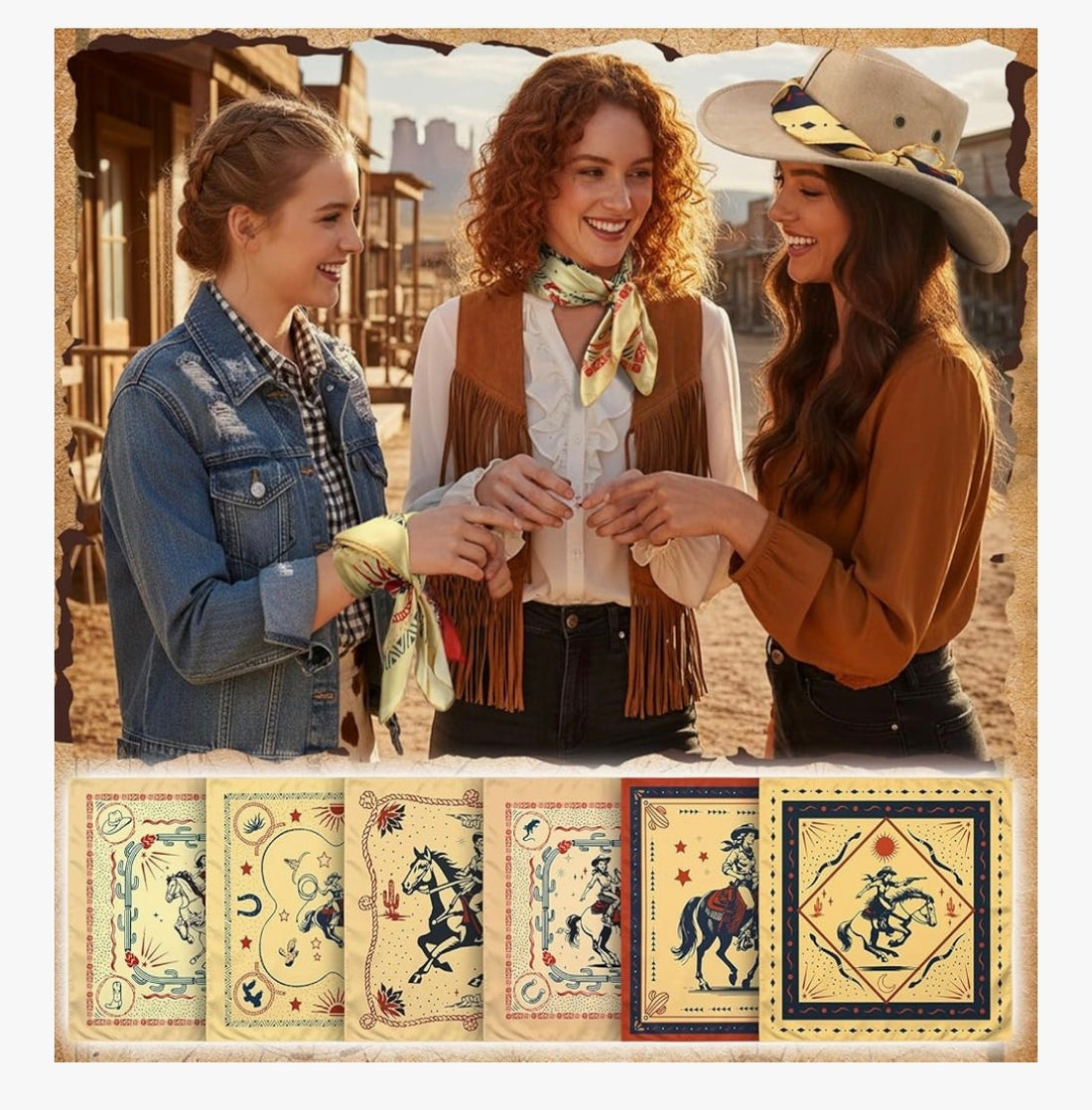 Western Cowgirl Bandanas