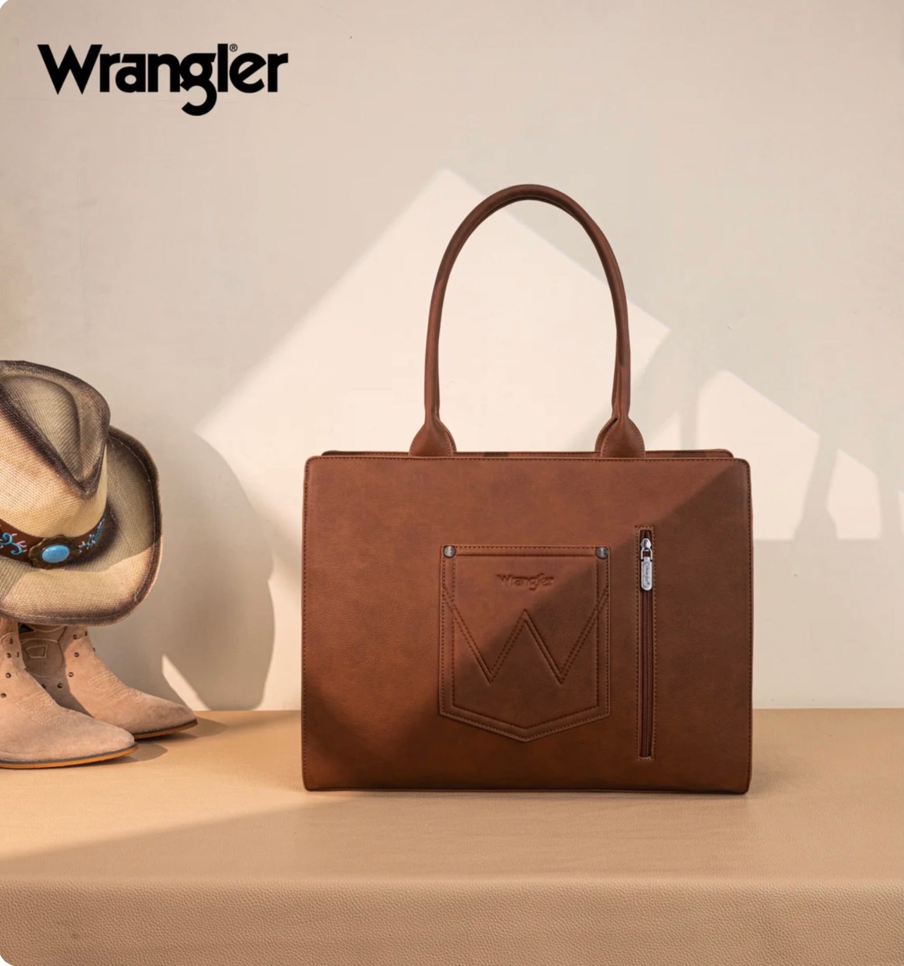 Wrangler Horseshoe Cutout Carry-All Large Tote Purse