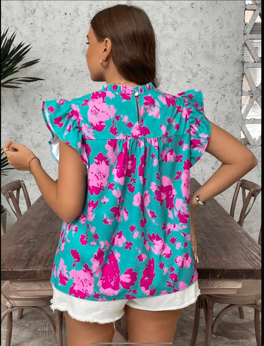 Lune Vibrant Summer Floral Blouse