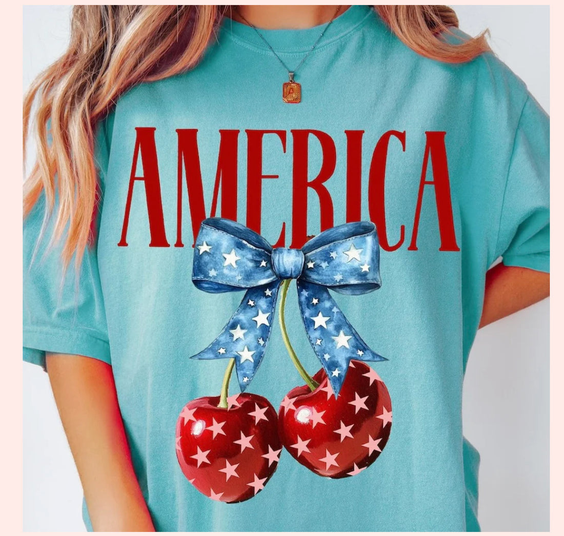 America Cherries Graphic Tee