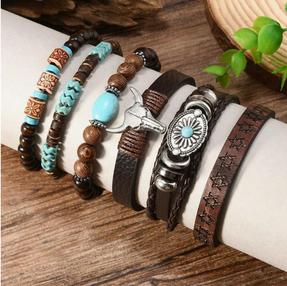 6pc. Retro Western Style Bracelets