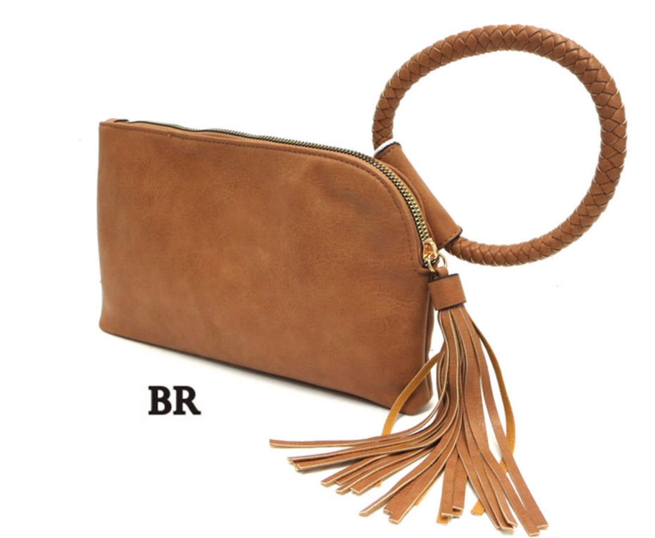 Leather Fringed Wristlet