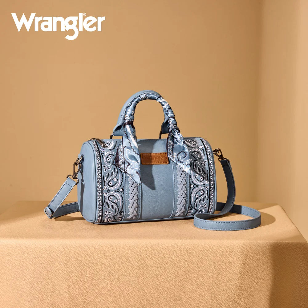 Wrangler Braided Paisley Bandana Boston Bag