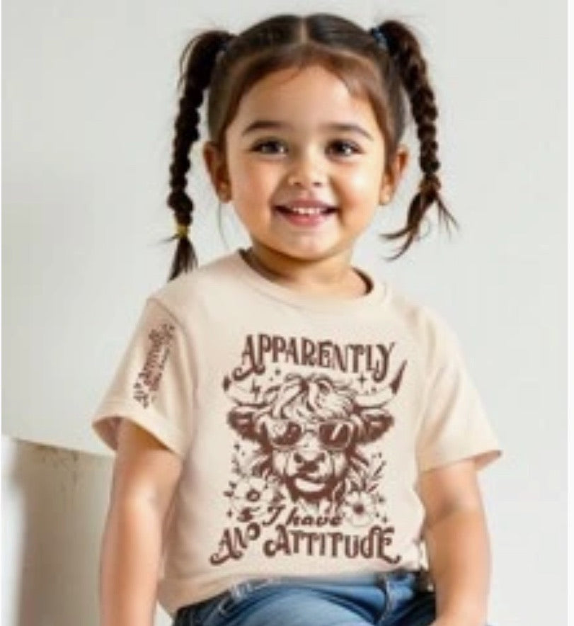 Apparently I Have An Attitude.. Childs Graphic Tee