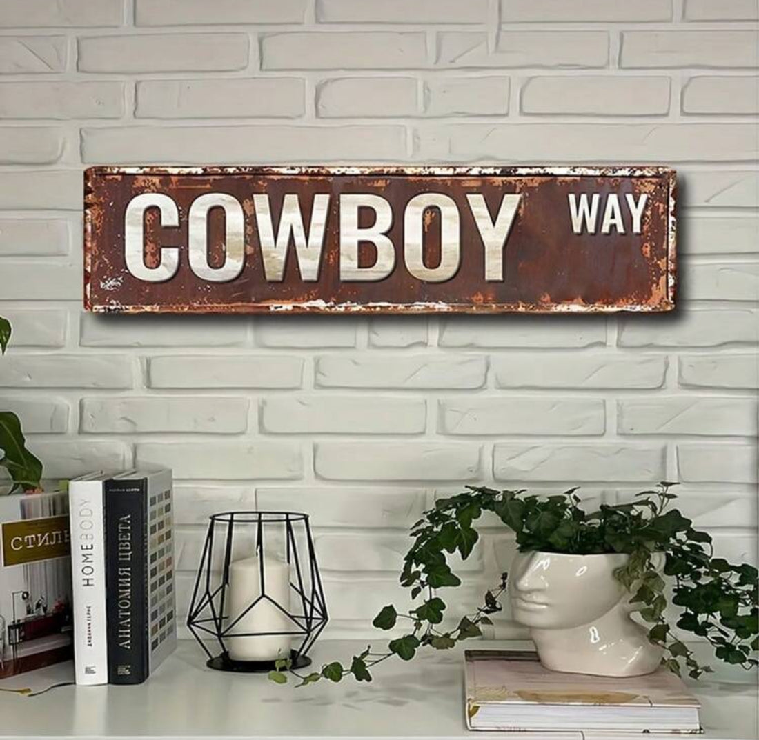 Cowboy Way Graphic Sign