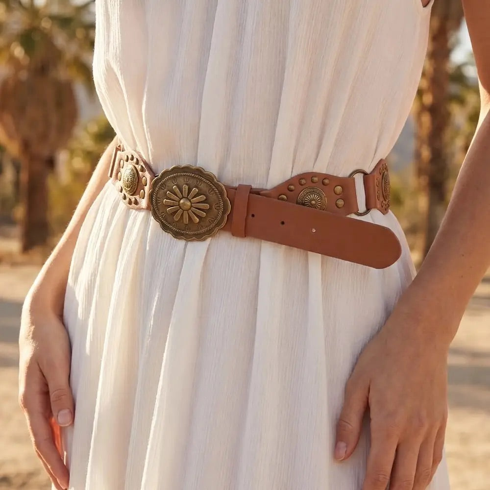 Classic Concho Rivet Cowgirl Belt