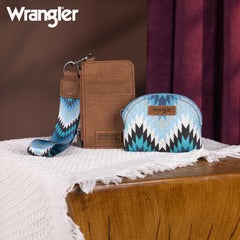 Wrangler Southwestern Art Print Dual Pouch Wristlet