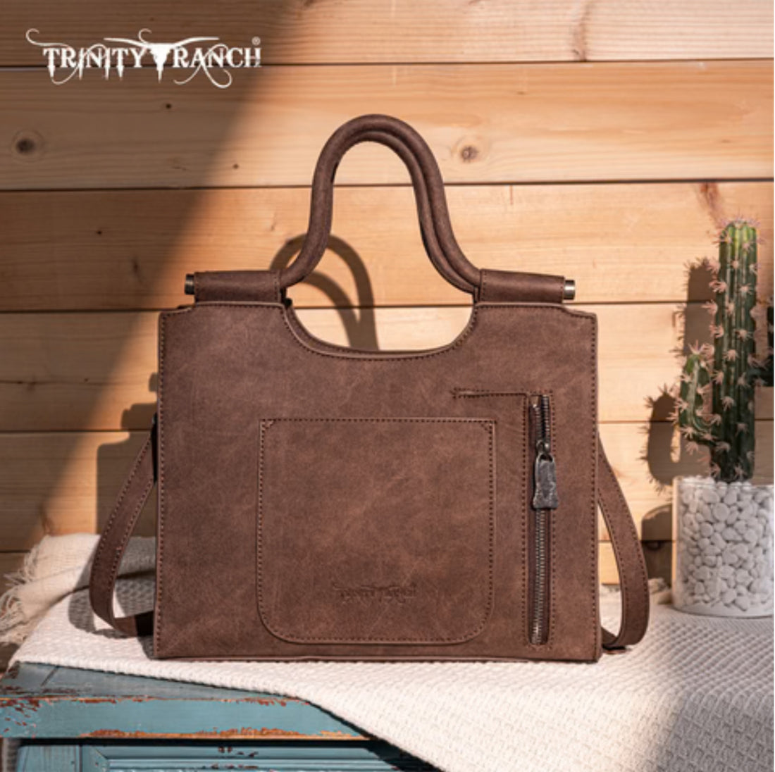 Trinity Ranch Floral Aztec TooledConceal Carry Crossbody Tote