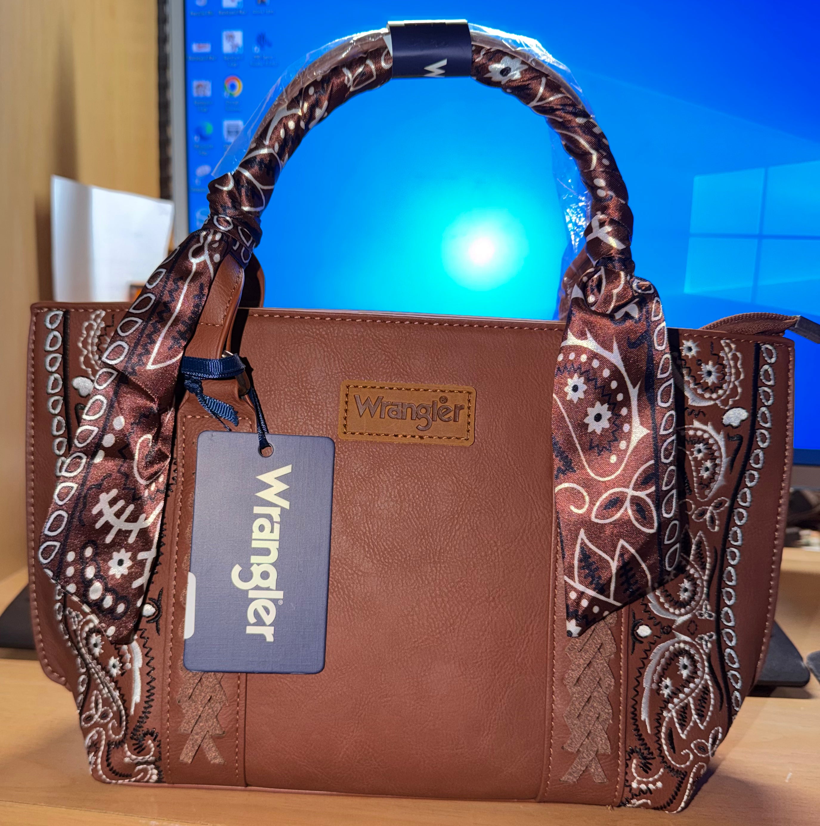Wrangler Braided Paisley Bandana Tote