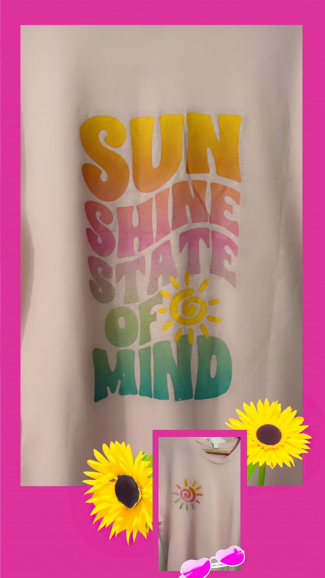 SUN SHINE STATE OF MIND Soft Pink Tee