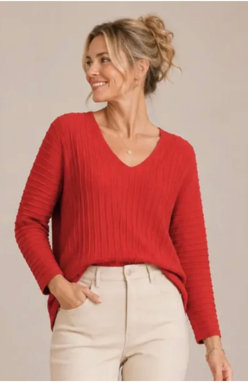 Lurex V-Neck Sweater