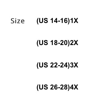 Size Chart-Hot Pink Plus Size-Cheetah Color-block Ladder Cutout Sleeves