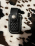 Small Black Weave-Genuine Leather Knife Sheaths