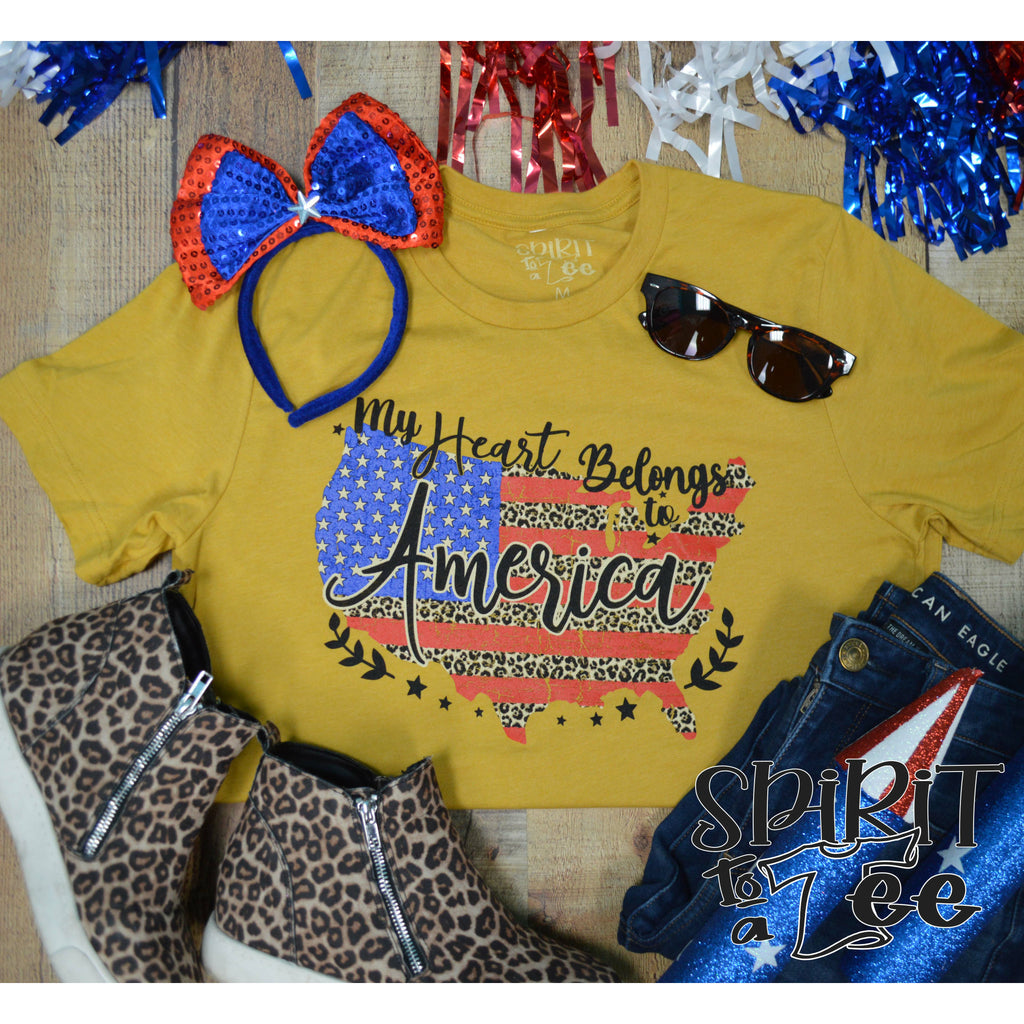 "My Heart Belongs to America" Graphic T-Shirt