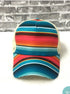 Multicolored Messy Bun Cap