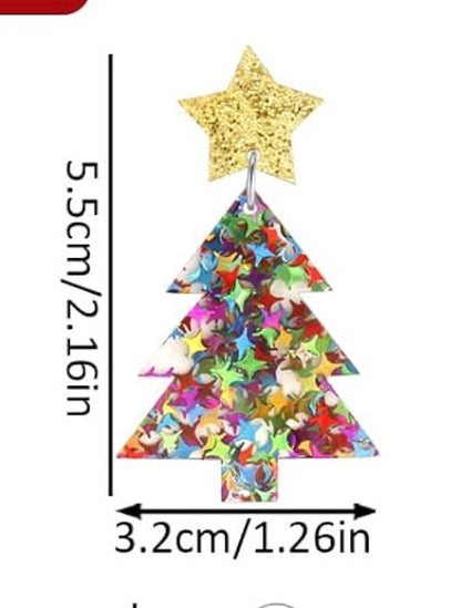 Acrylic Christmas Earrings