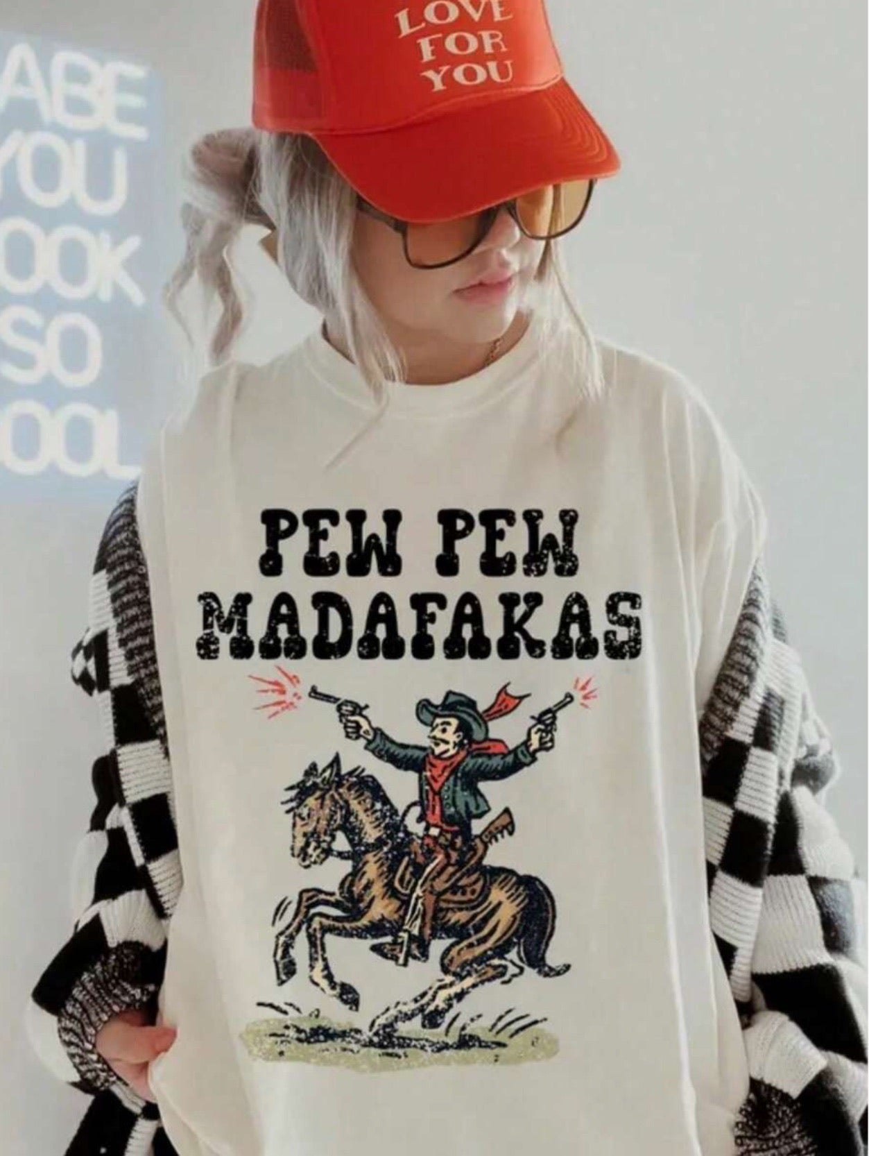 Retro Cowboy Pew Pew.. Graphic Tee