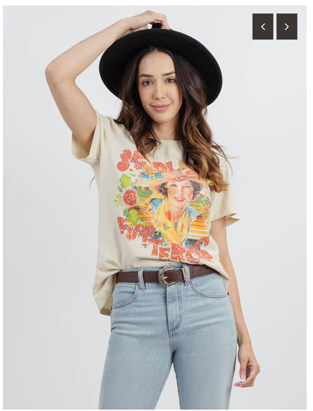 American Bling Women’s “Saddle Up, Buttercup’’ Graphic Tee