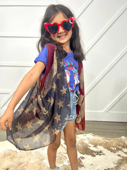 Girl’s Vintage Stars &amp; Stripes Vest