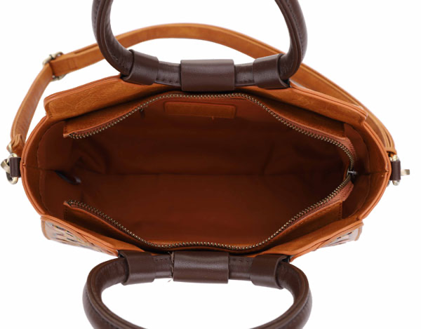 Emperia Haute Fashion Vegan Leather Western Tooled Handbag