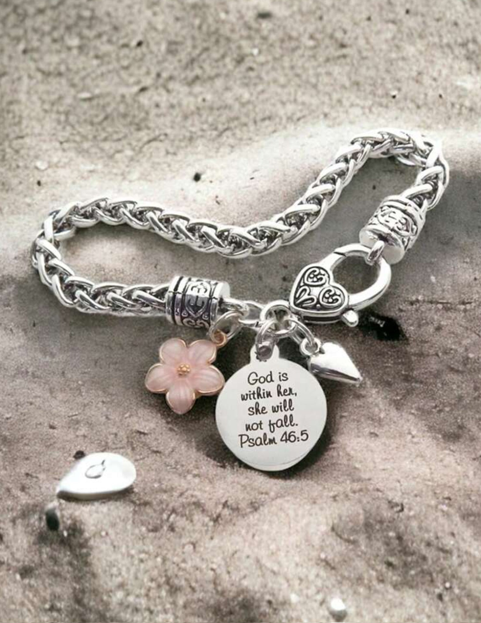 Bible Verse Braided Chain Clasp Bracelet