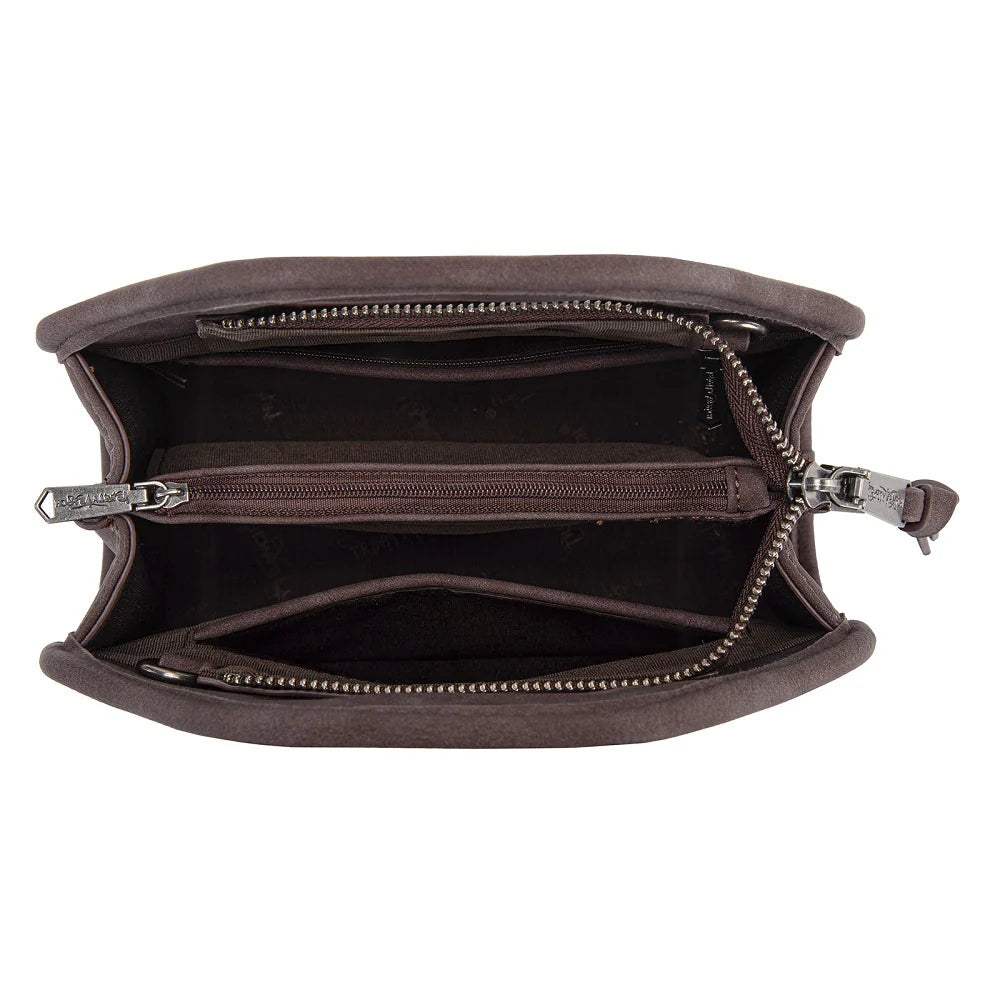 Trinity Ranch Genuine Cowhide Tophandle Satchel Crossbody Purse