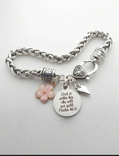 Bible Verse Braided Chain Clasp Bracelet