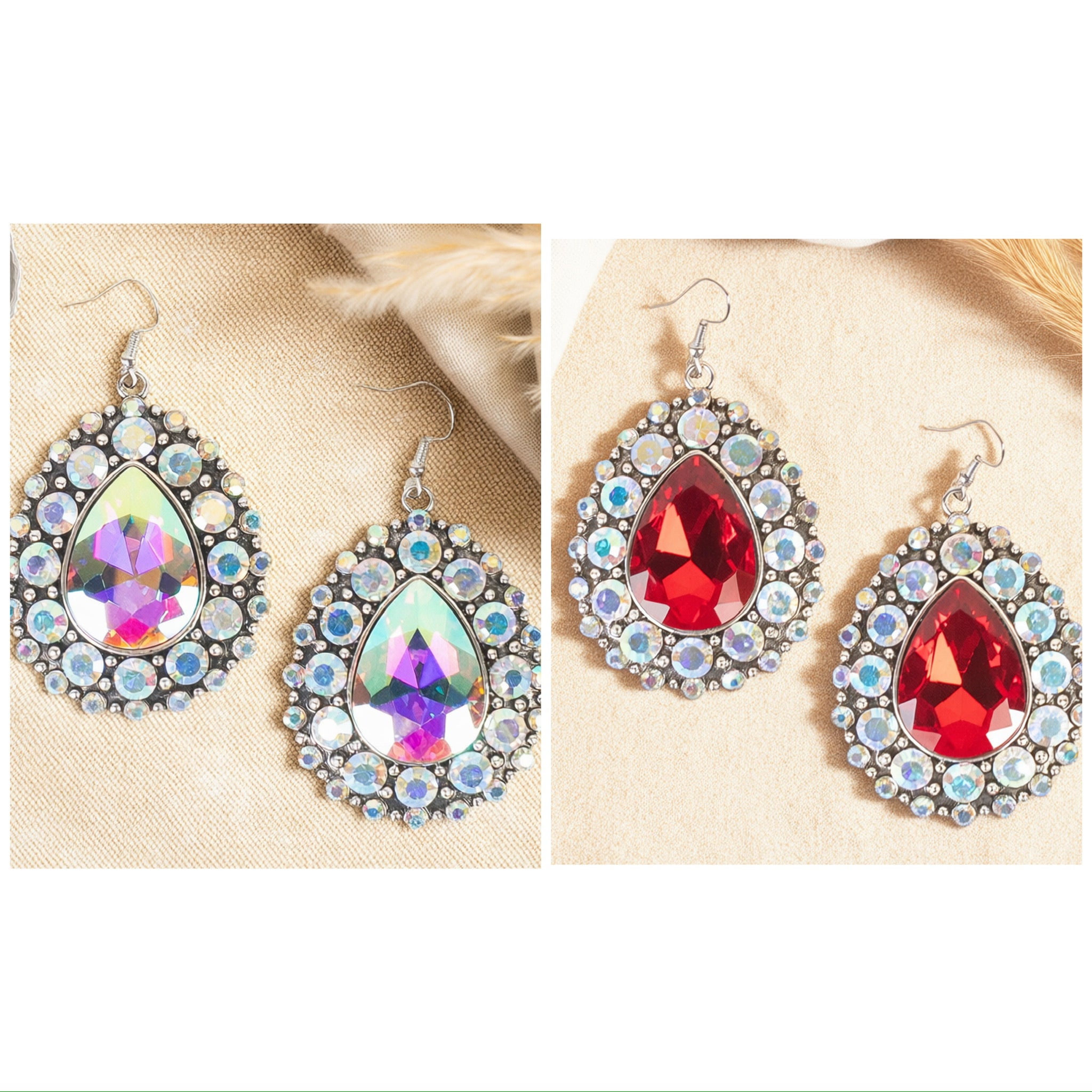 Crystal Pendant Dangle Earrings