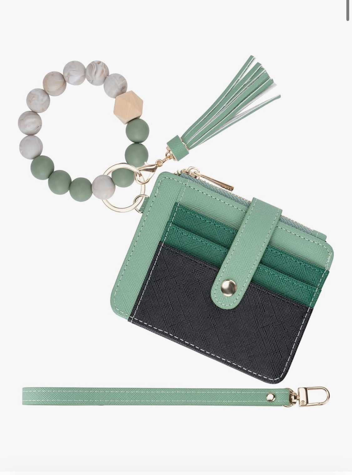 Wristlet RFID Blocking Credit Card Holding Keychain Wallet